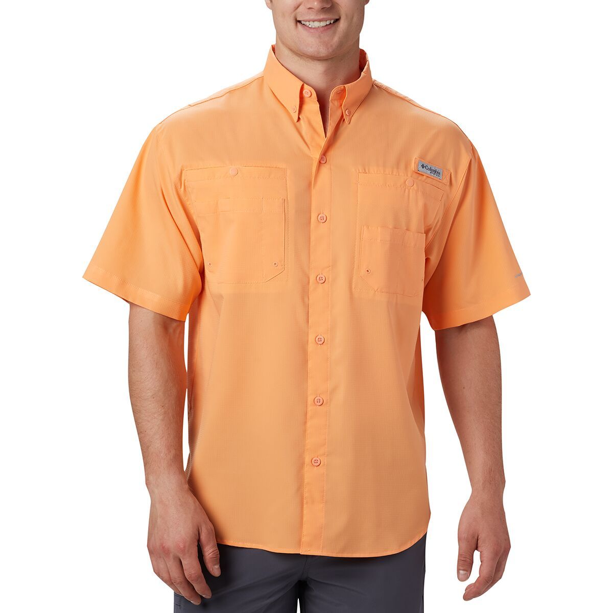 Image of Columbia Tamiami II Short-Sleeve Shirt - Men's Bright Nectar, S