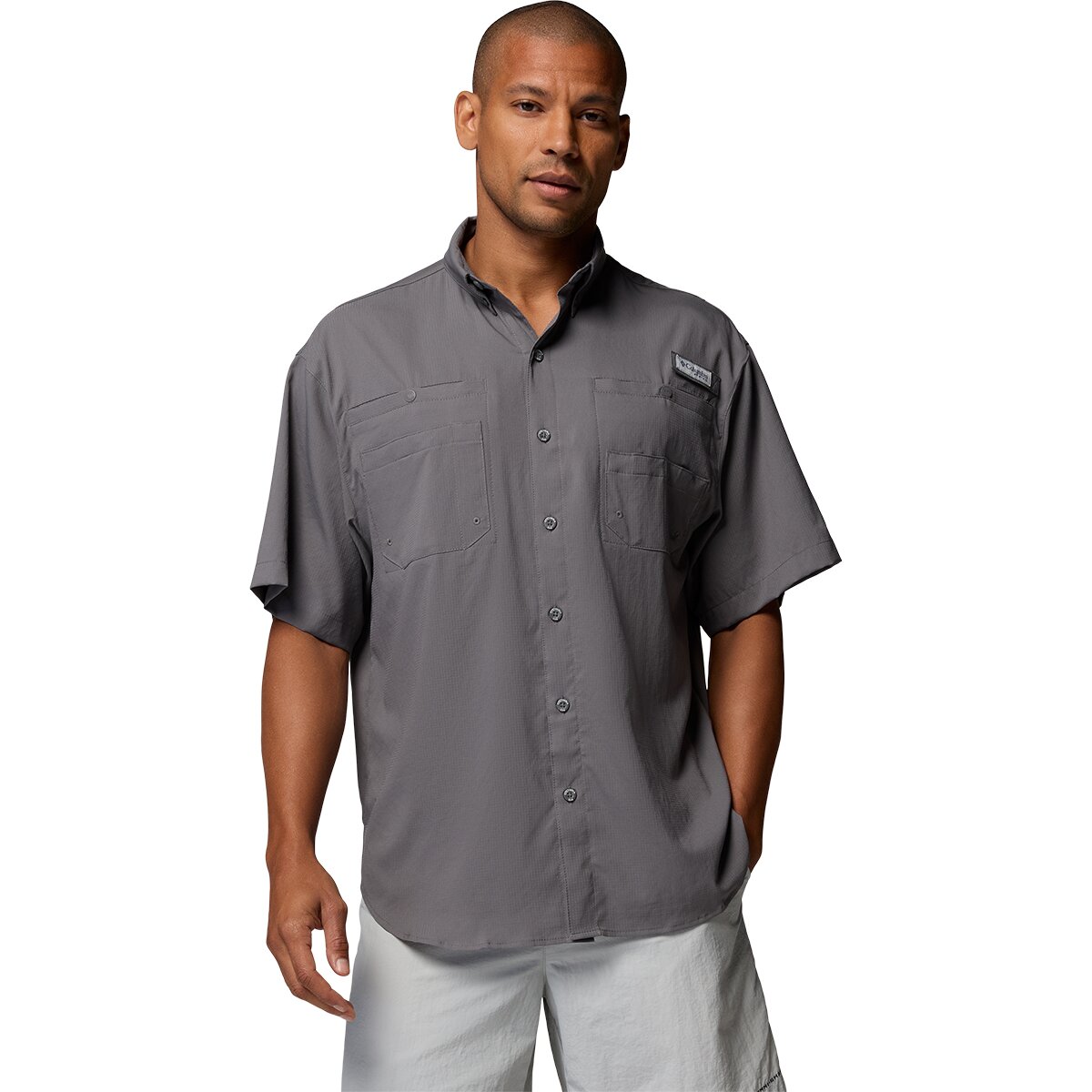 Image of Columbia Tamiami II Short-Sleeve Shirt - Men's City Grey, S