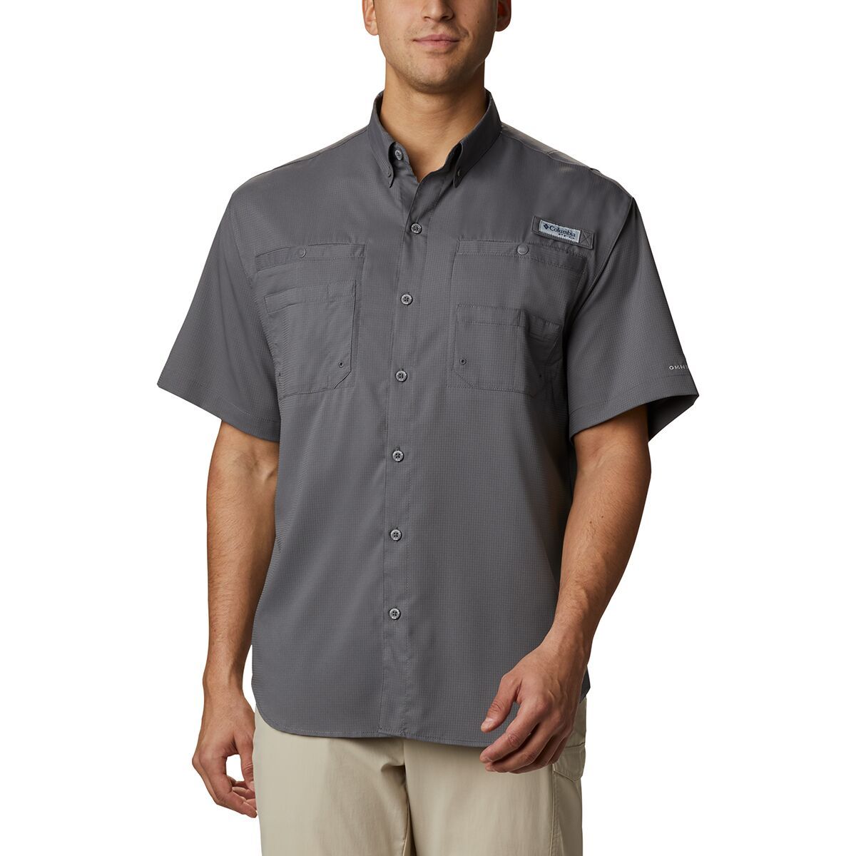 Image of Columbia Tamiami II Short-Sleeve Shirt - Men's City Grey, S