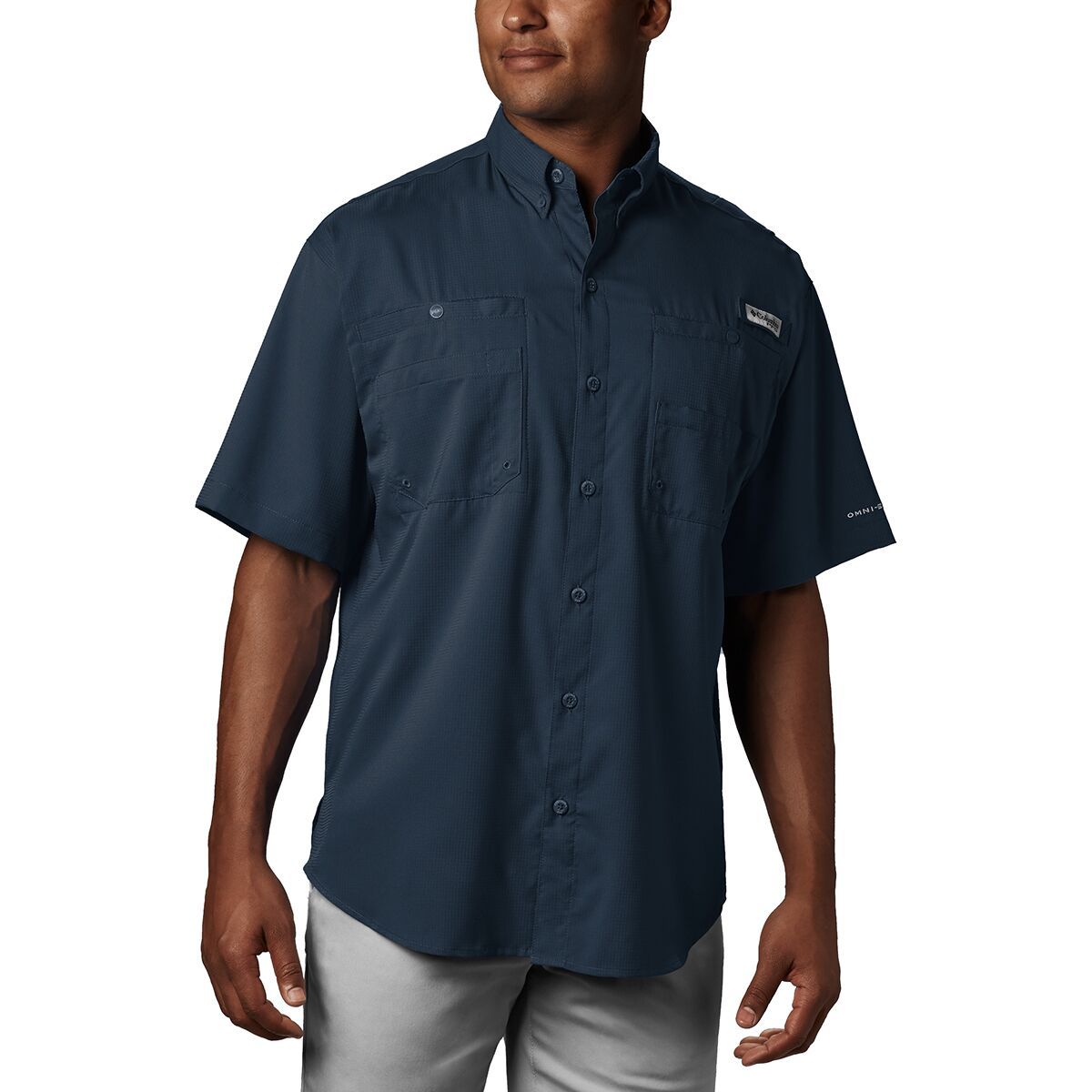 Image of Columbia Tamiami II Short-Sleeve Shirt - Men's Collegiate Navy, XXL