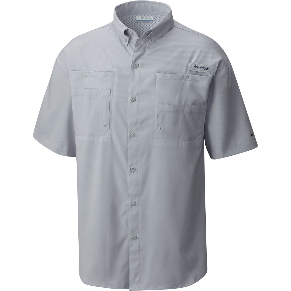 Image of Columbia Tamiami II Short-Sleeve Shirt - Men's Cool Grey, M