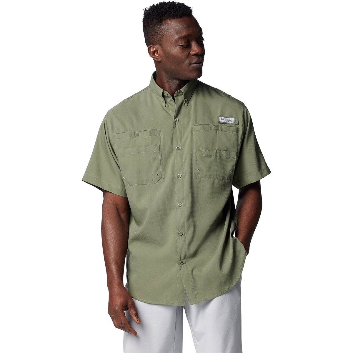 Image of Columbia Tamiami II Short-Sleeve Shirt - Men's Cypress, M