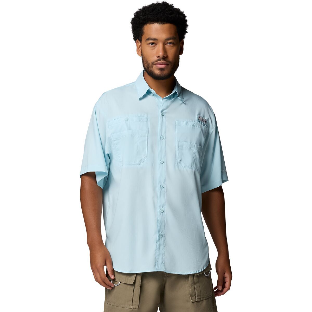 Image of Columbia Tamiami II Short-Sleeve Shirt - Men's Marine Light, XL