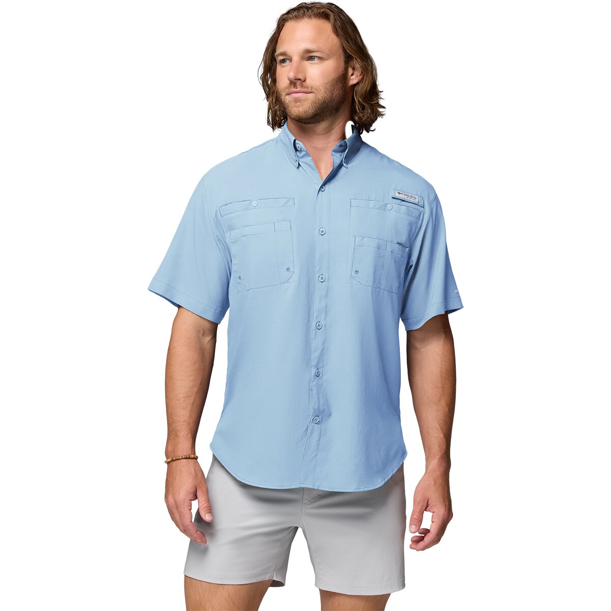 Image of Columbia Tamiami II Short-Sleeve Shirt - Men's Sail, S
