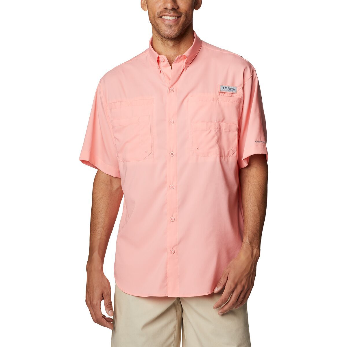 Image of Columbia Tamiami II Short-Sleeve Shirt - Men's Sorbet, M