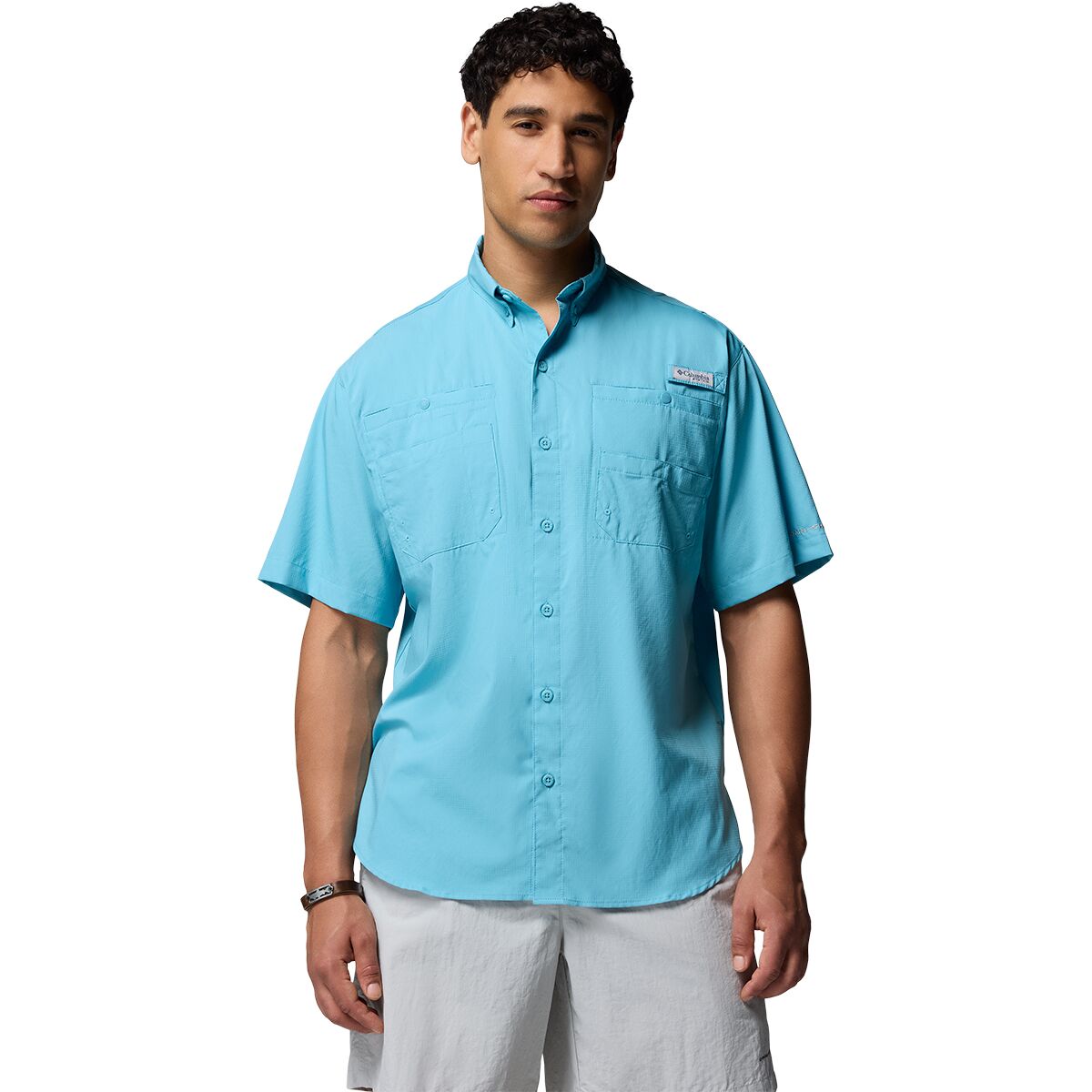 Image of Columbia Tamiami II Short-Sleeve Shirt - Men's Vintage Blue, S