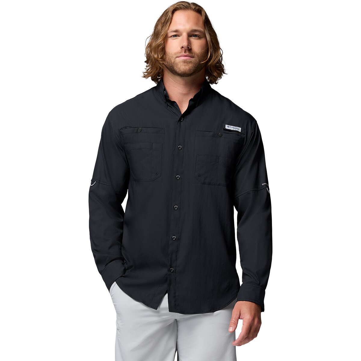 Image of Columbia Tamiami II Long-Sleeve Shirt - Men's Black, S