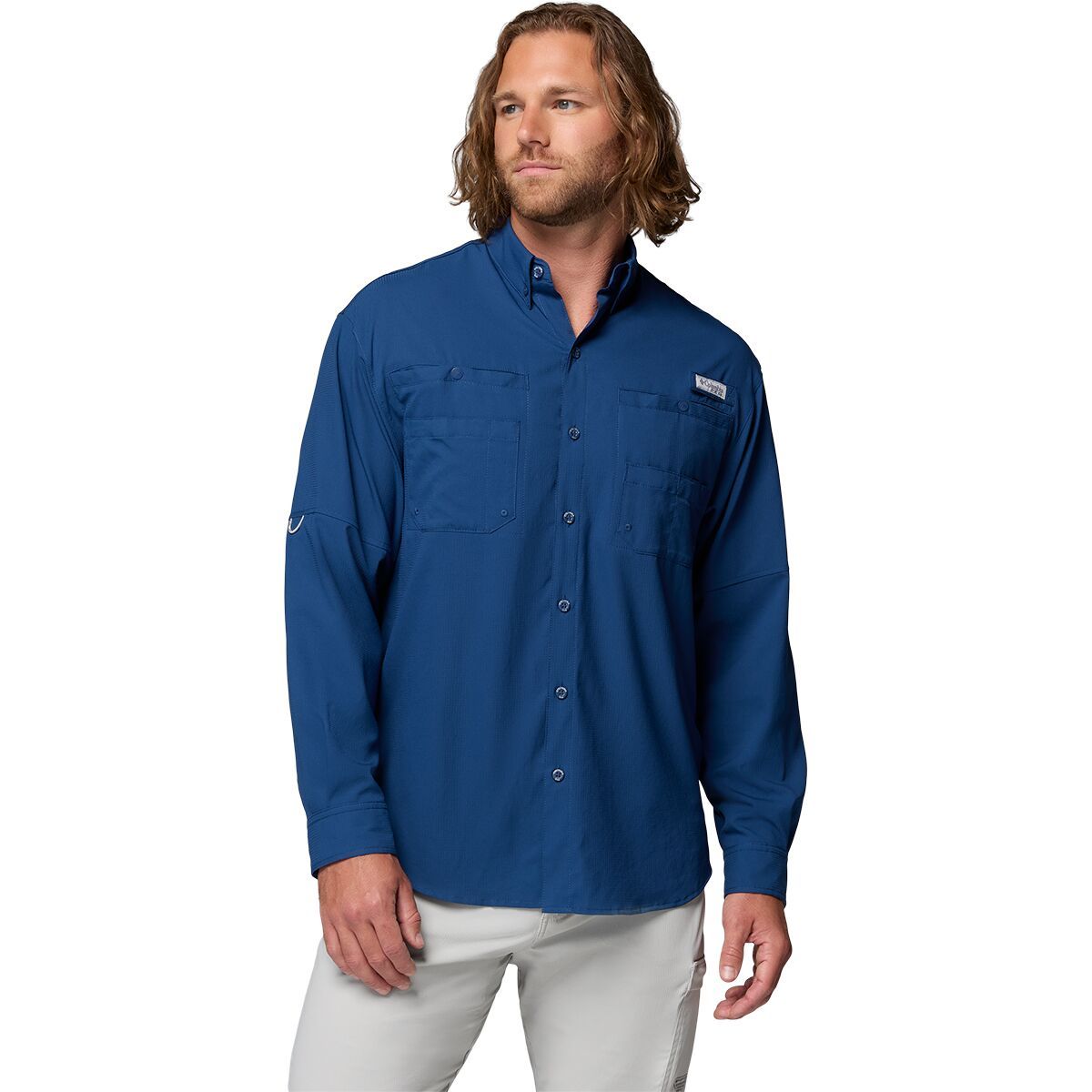 Image of Columbia Tamiami II Long-Sleeve Shirt - Men's Carbon, M
