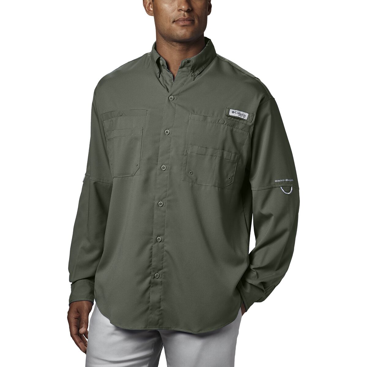 Image of Columbia Tamiami II Long-Sleeve Shirt - Men's Cypress, XL