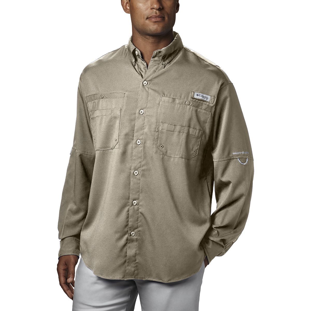 Image of Columbia Tamiami II Long-Sleeve Shirt - Men's Fossil, XL