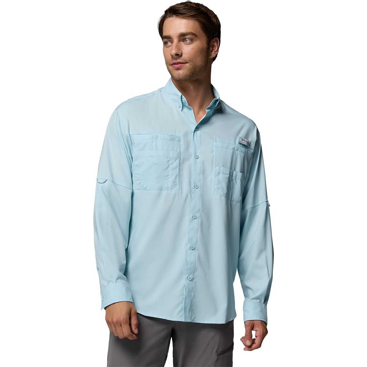 Image of Columbia Tamiami II Long-Sleeve Shirt - Men's Marine Light, S