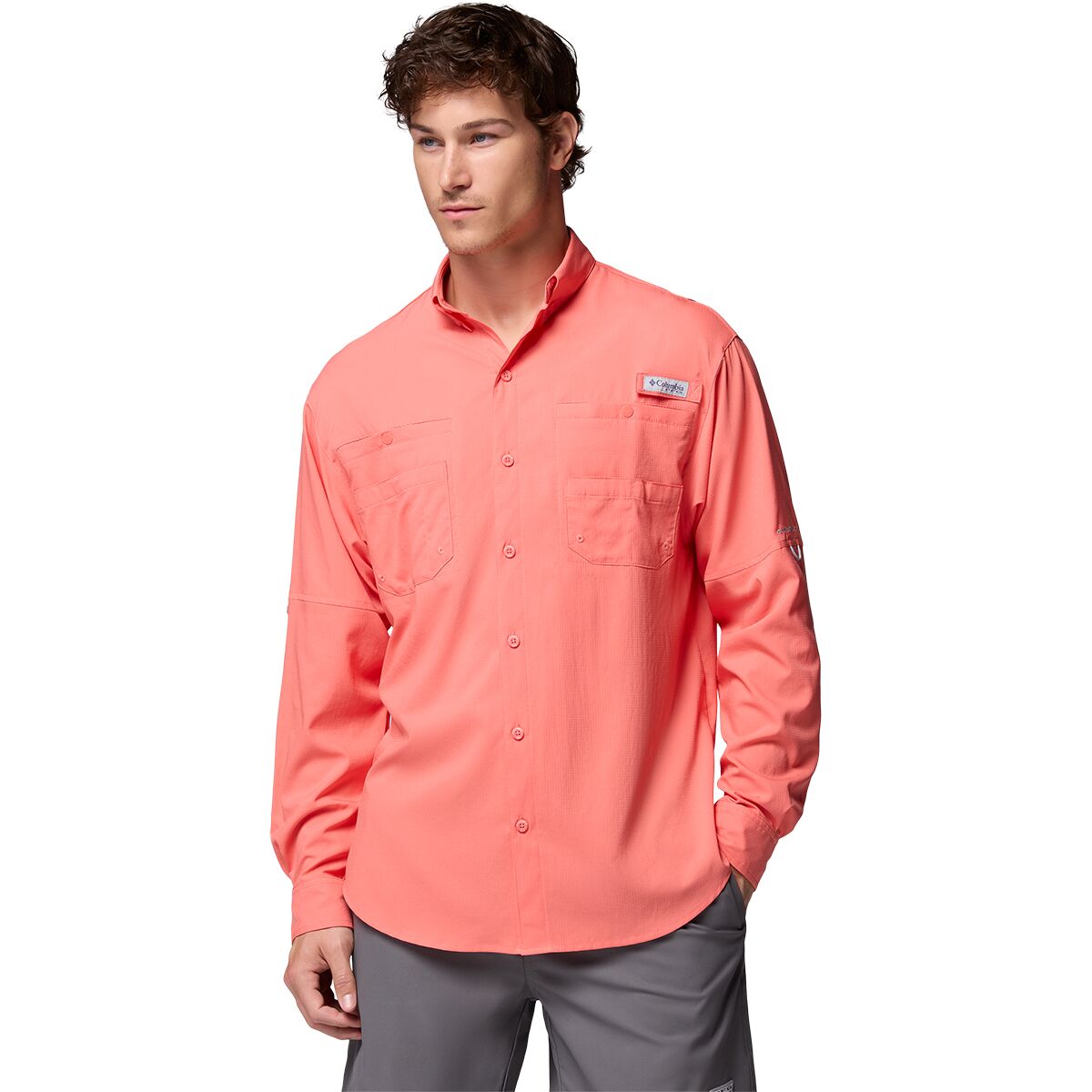 Image of Columbia Tamiami II Long-Sleeve Shirt - Men's Melonade, XXL