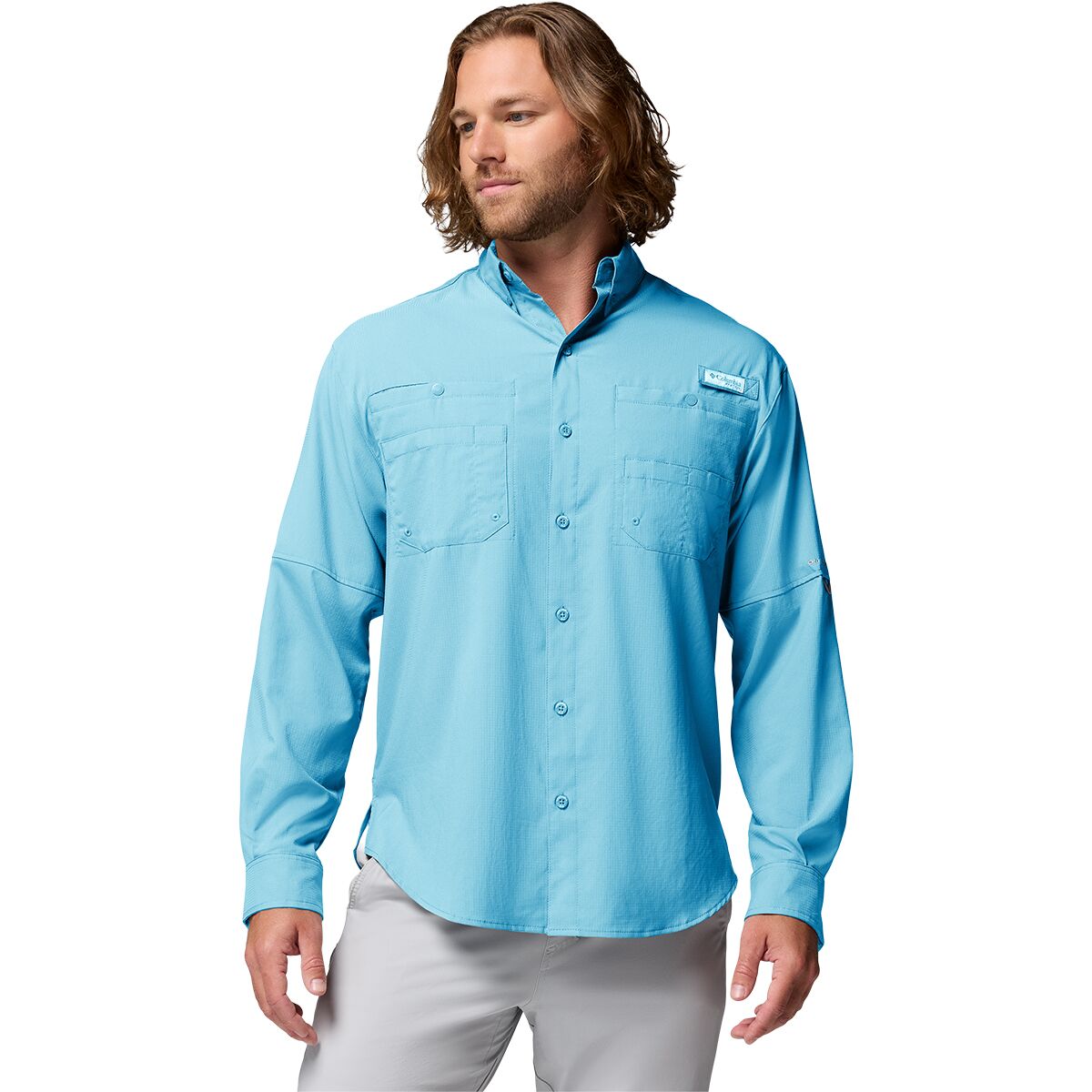 Image of Columbia Tamiami II Long-Sleeve Shirt - Men's Vintage Blue, XL