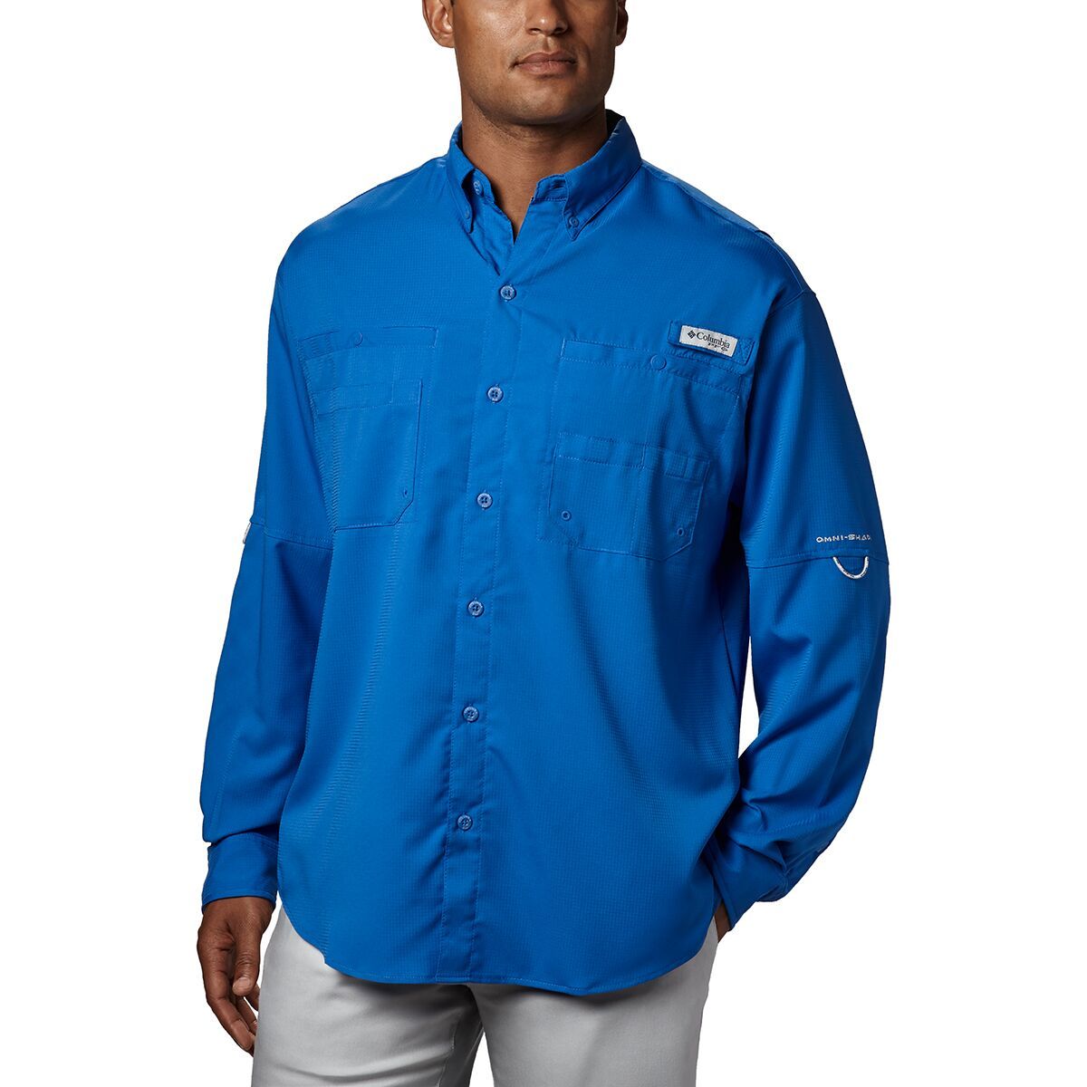 Image of Columbia Tamiami II Long-Sleeve Shirt - Men's Vivid Blue, L