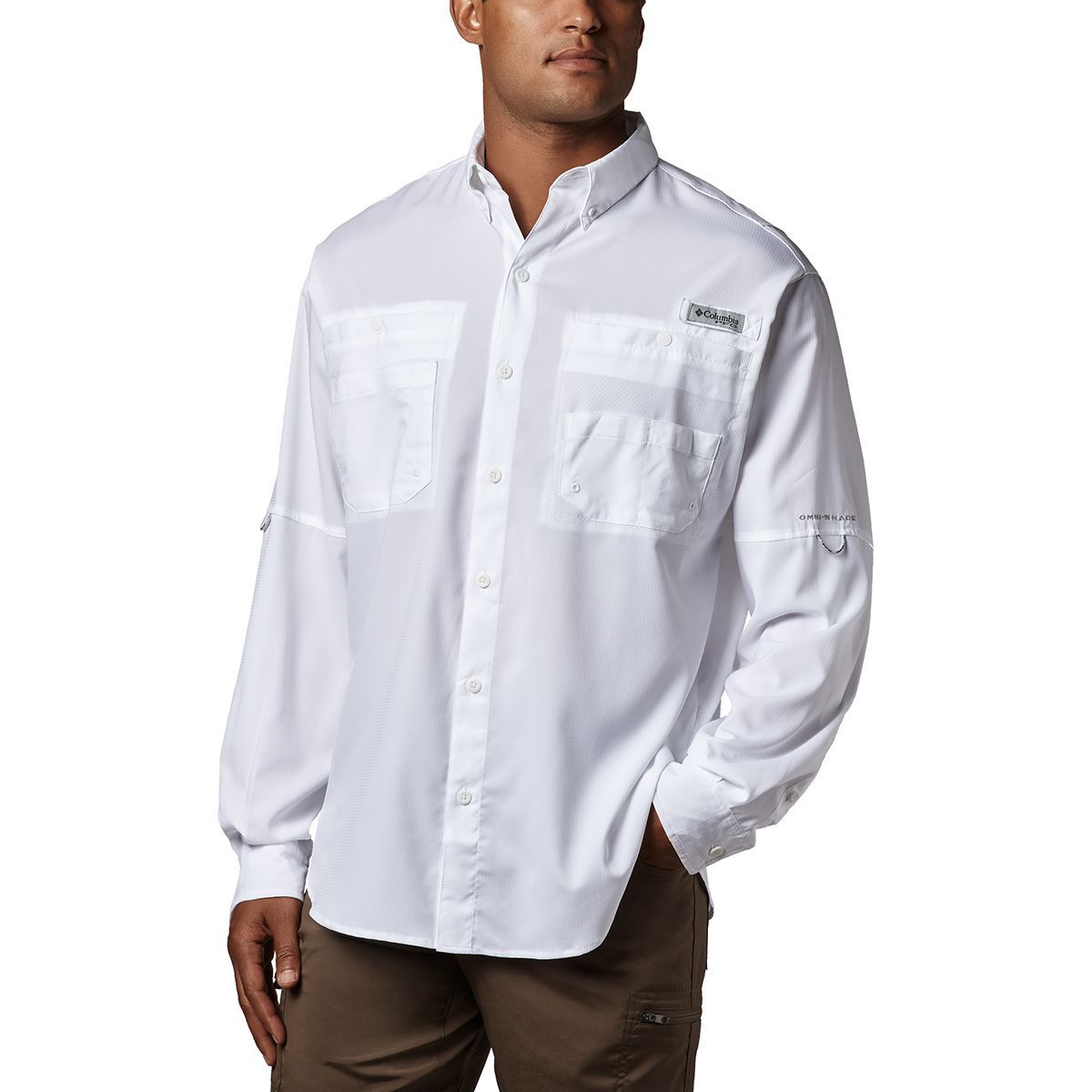 Image of Columbia Tamiami II Long-Sleeve Shirt - Men's White, XL