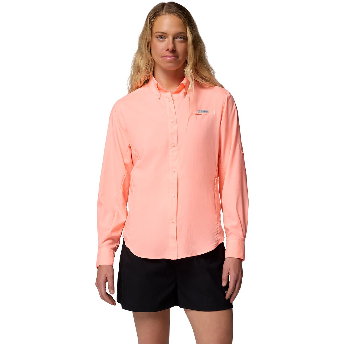 Image of Columbia Tamiami II Long-Sleeve Shirt - Women's Tiki Pink2, L