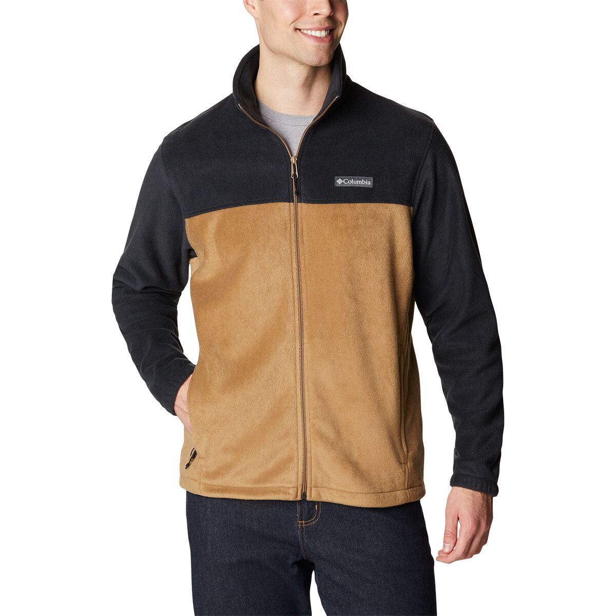 Image of Columbia Steens Mountain Full-Zip 2.0 Fleece Jacket - Men's Black/Delta, L