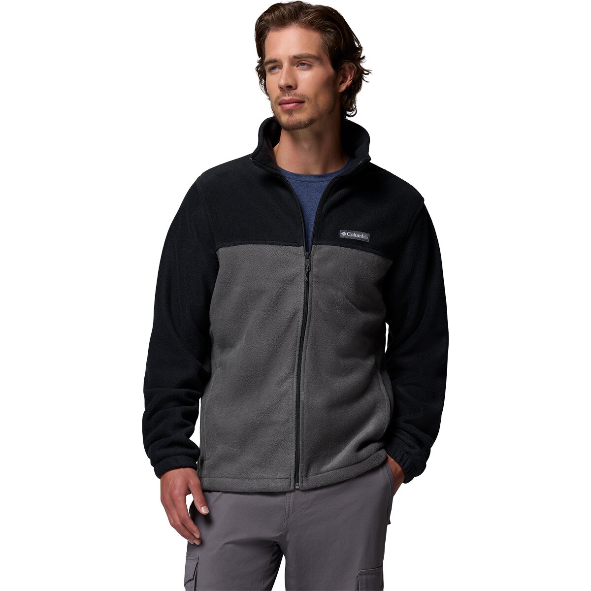 Image of Columbia Steens Mountain Full-Zip 2.0 Fleece Jacket - Men's Black/Grill, M