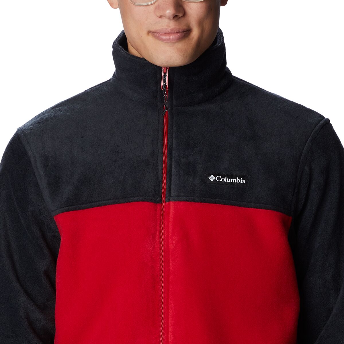 Men's columbia deals red fleece jacket