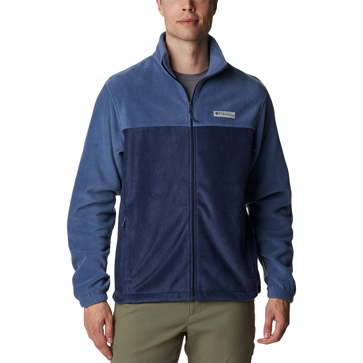 Image of Columbia Steens Mountain Full-Zip 2.0 Fleece Jacket - Men's Dark Mountain/Collegiate Navy, XL