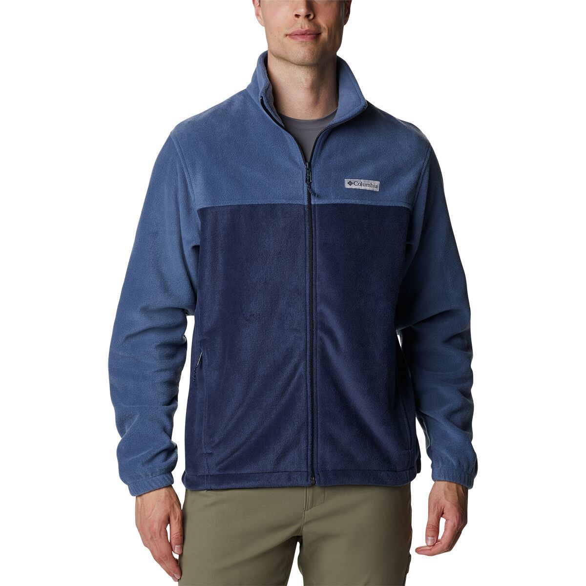 Image of Columbia Steens Mountain Full-Zip 2.0 Fleece Jacket - Men's Dark Mountain/Collegiate Navy, XXL