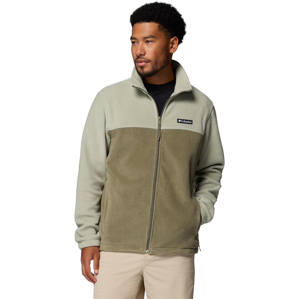 Image of Columbia Steens Mountain Full-Zip 2.0 Fleece Jacket - Men's Safari/Stone Green, S