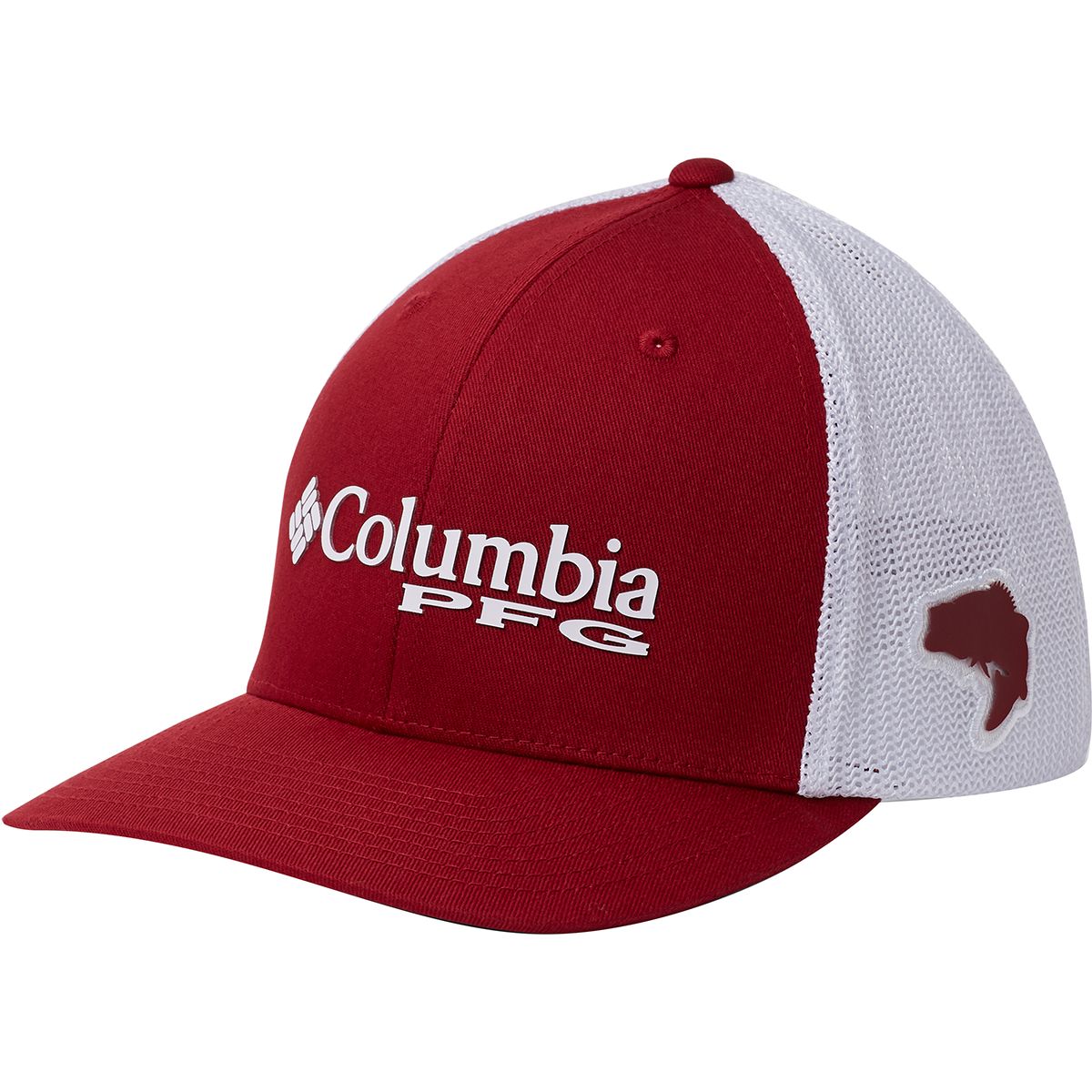 Columbia PFG Mesh Trucker Hat - Men's Beet/White/Bass L/XL