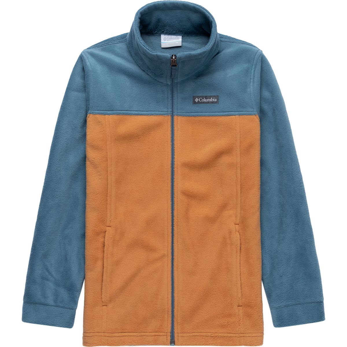 Columbia Steens Mountain II Fleece Jacket - Boys' Canyon Gold/Blue Heron, XL