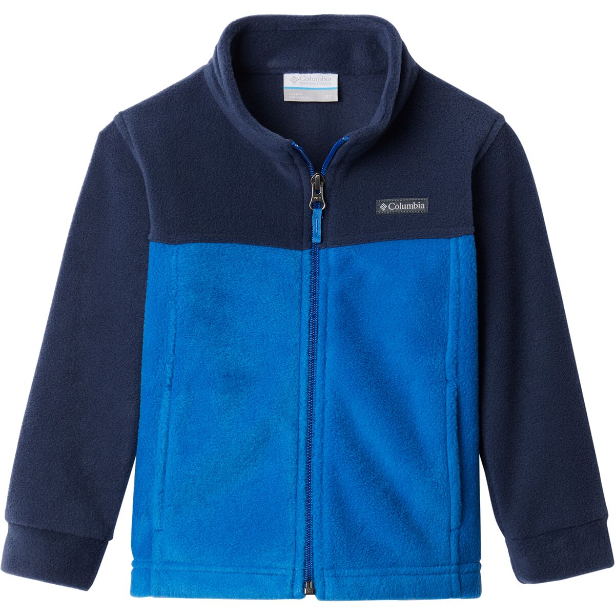 Image of Columbia Steens Mountain II Fleece Jacket - Toddler Boys' Bright Indigo/Collegiate Navy, 2T
