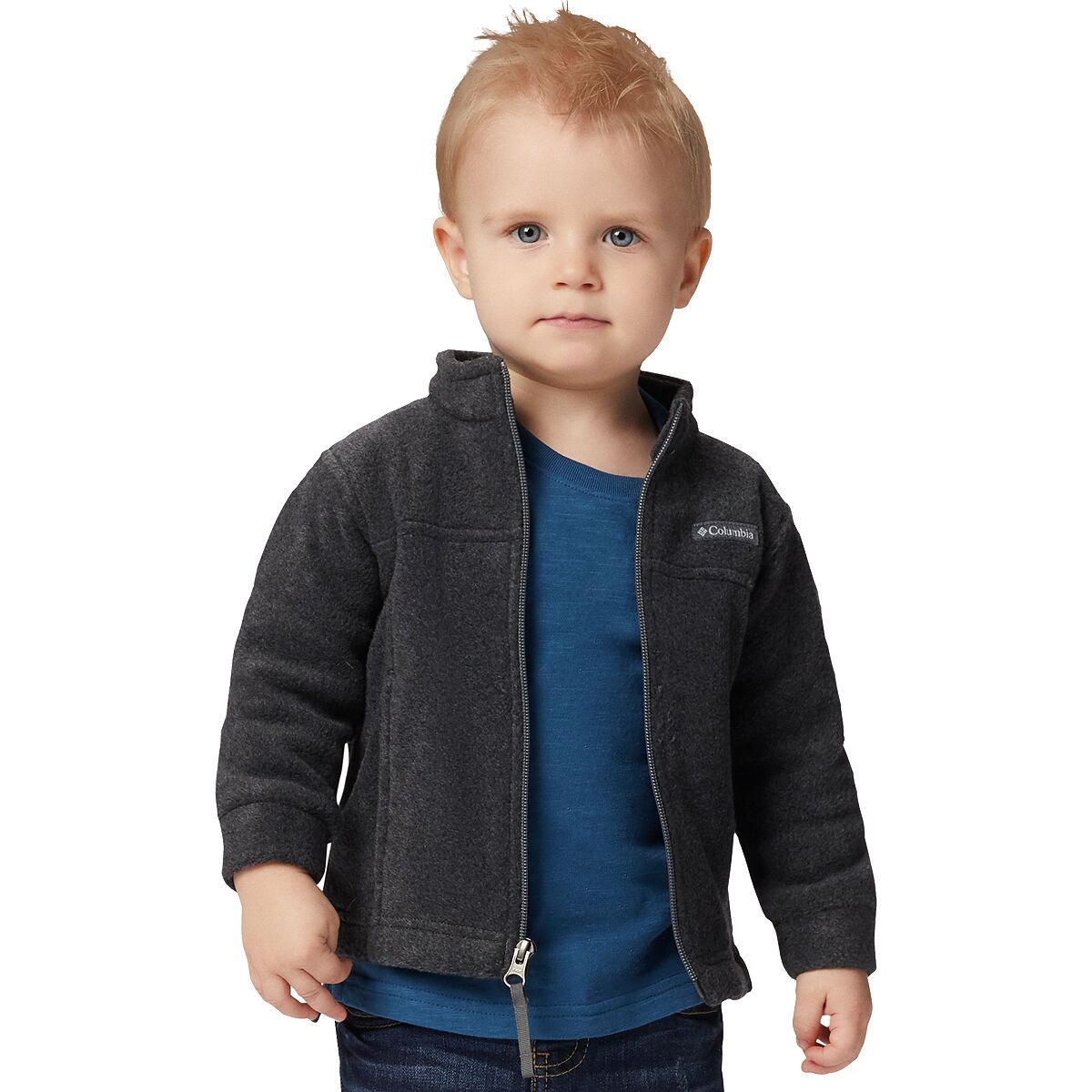 Image of Columbia Steens II Mountain Fleece Jacket - Infant Boys' Charcoal Heather, 18/24M