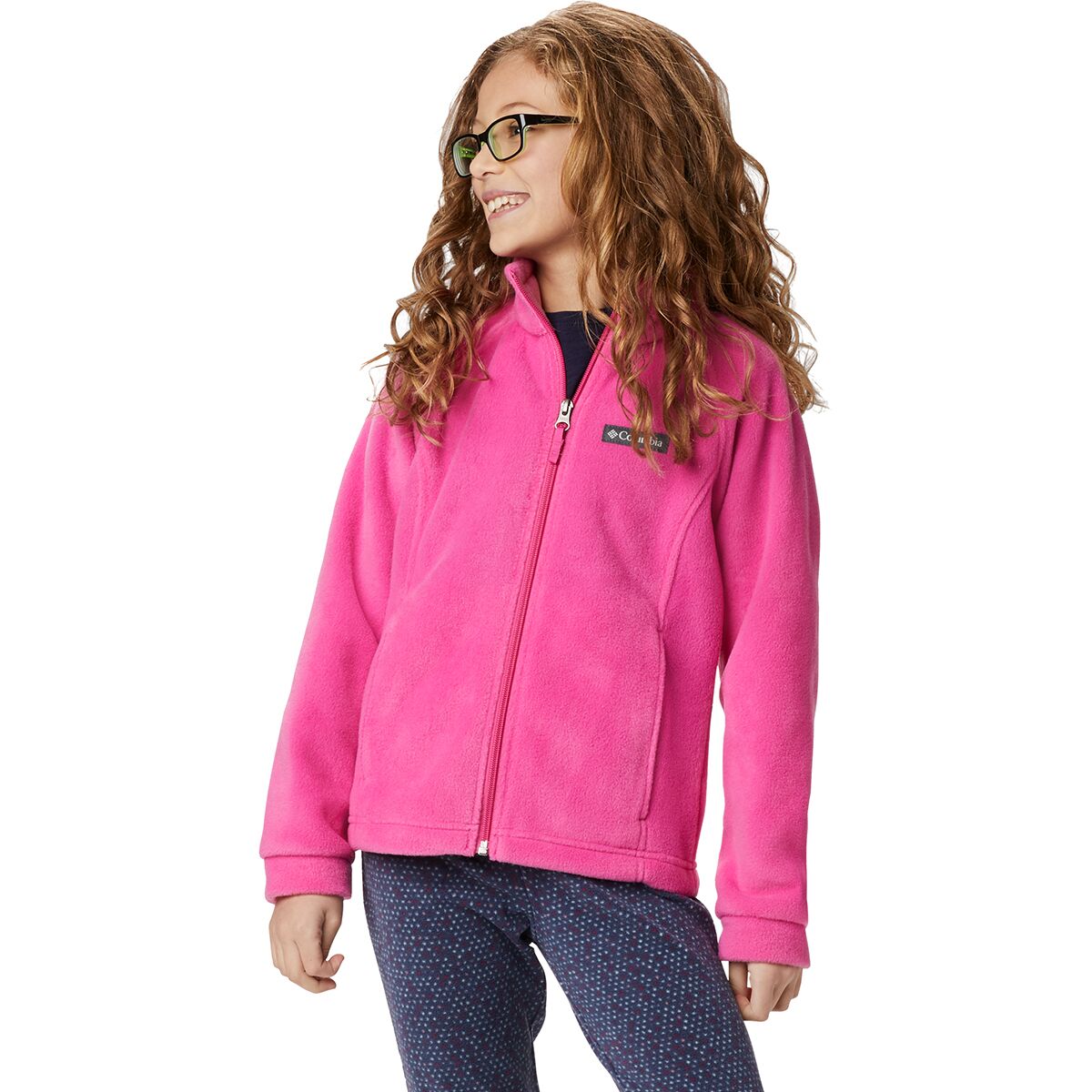 Image of Columbia Benton Springs Fleece Jacket - Girls' Pink Ice, L