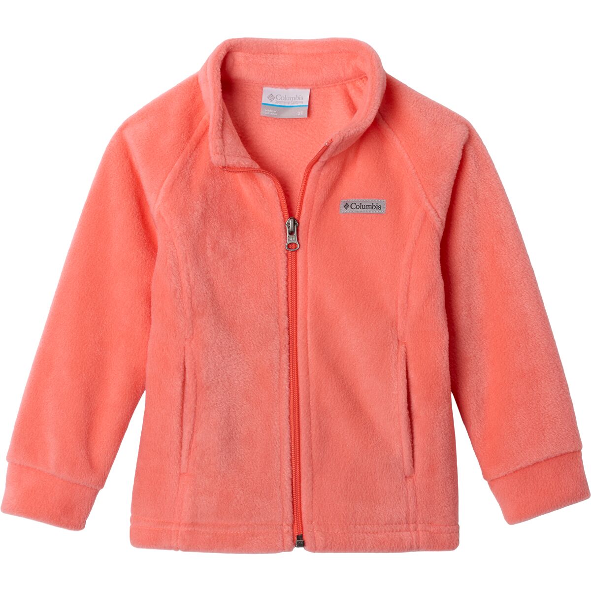 Image of Columbia Benton Springs Fleece Jacket - Toddler Girls' Hot Coral2, 3T