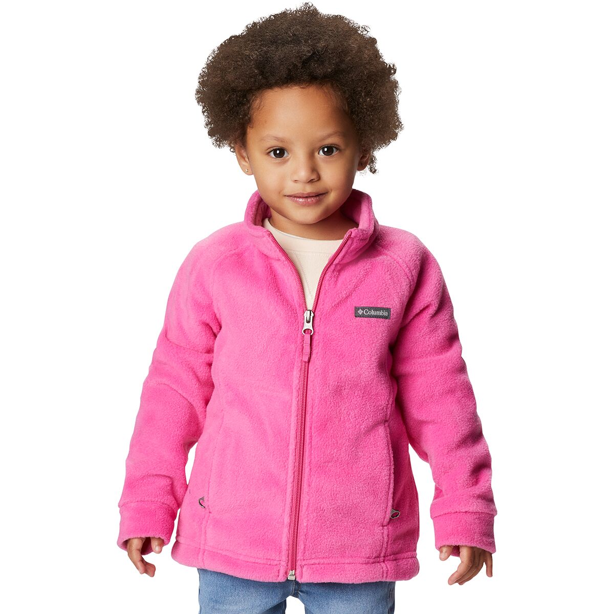 Image of Columbia Benton Springs Fleece Jacket - Toddler Girls' Pink Ice, 4T