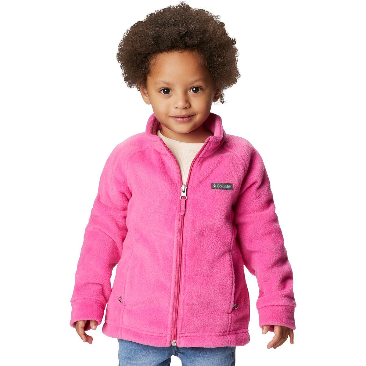 Image of Columbia Benton Springs Fleece Jacket - Toddler Girls' Pink Ice, 2T