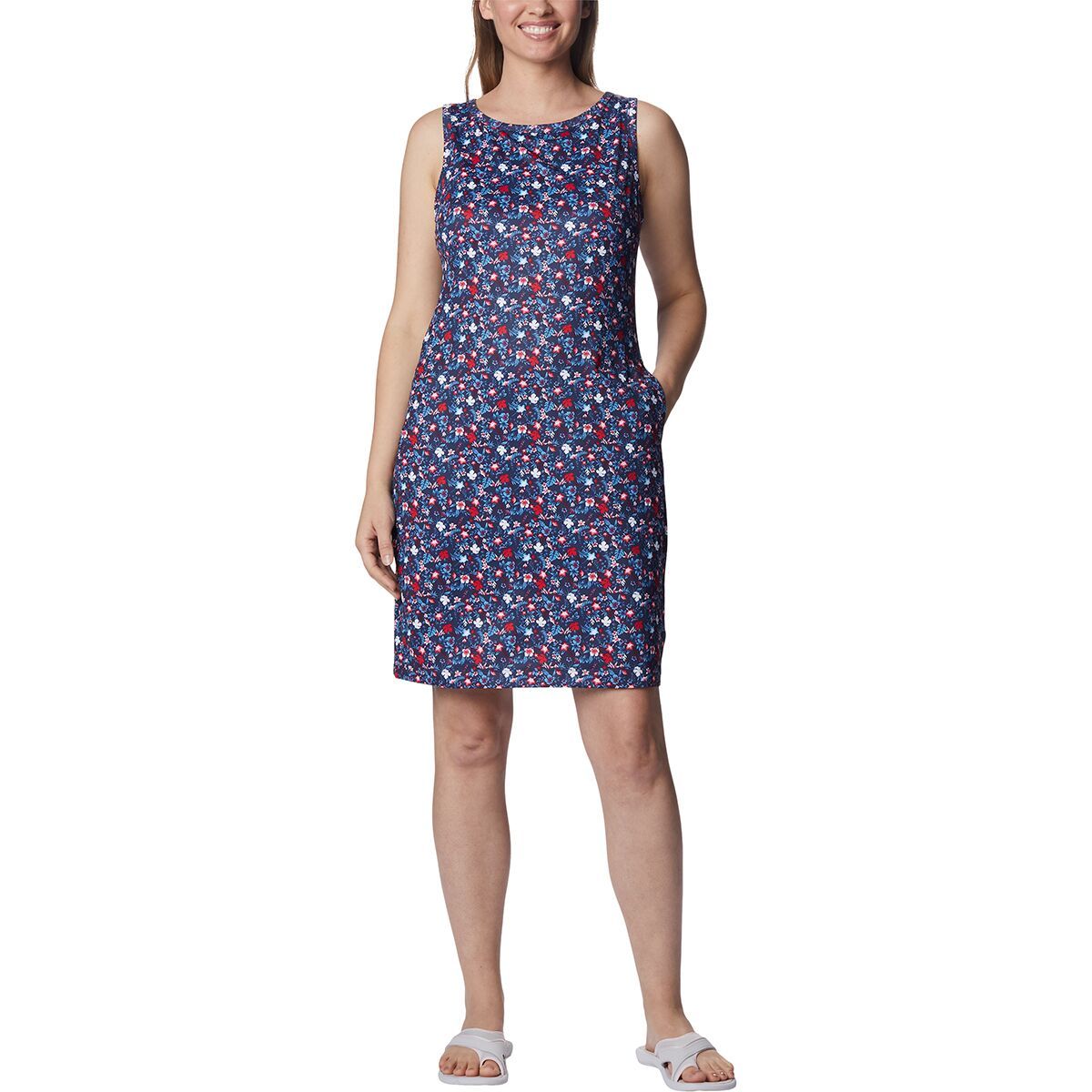 Columbia Chill River Printed Dress - Women's Nocturnal/Mini Hibiscus, M