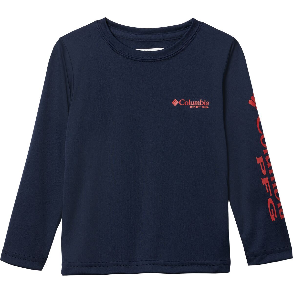 Image of Columbia Terminal Tackle Long-Sleeve Shirt - Toddler Boys' Collegiate Navy/Red Spark Logo, 2T