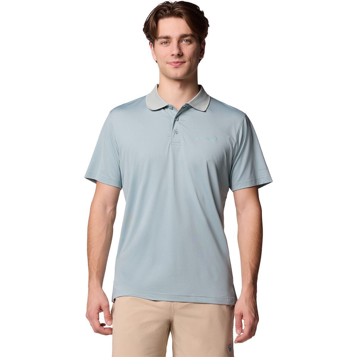Image of Columbia Low Drag Offshore Polo - Men's Crushed Blue, S