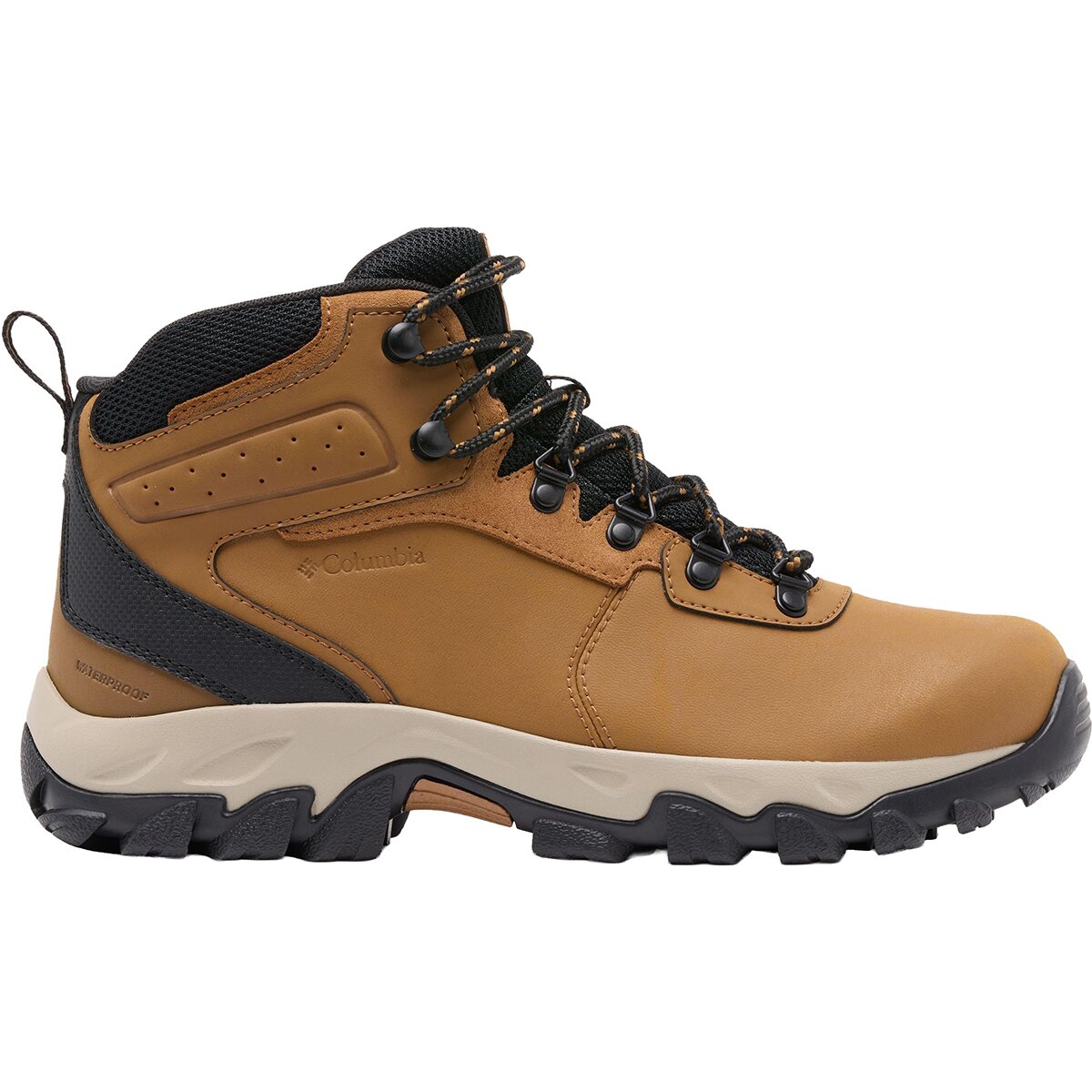 Image of Columbia Newton Ridge Plus II Waterproof Wide Hiking Boot - Men's Elk/Black2, 8.0