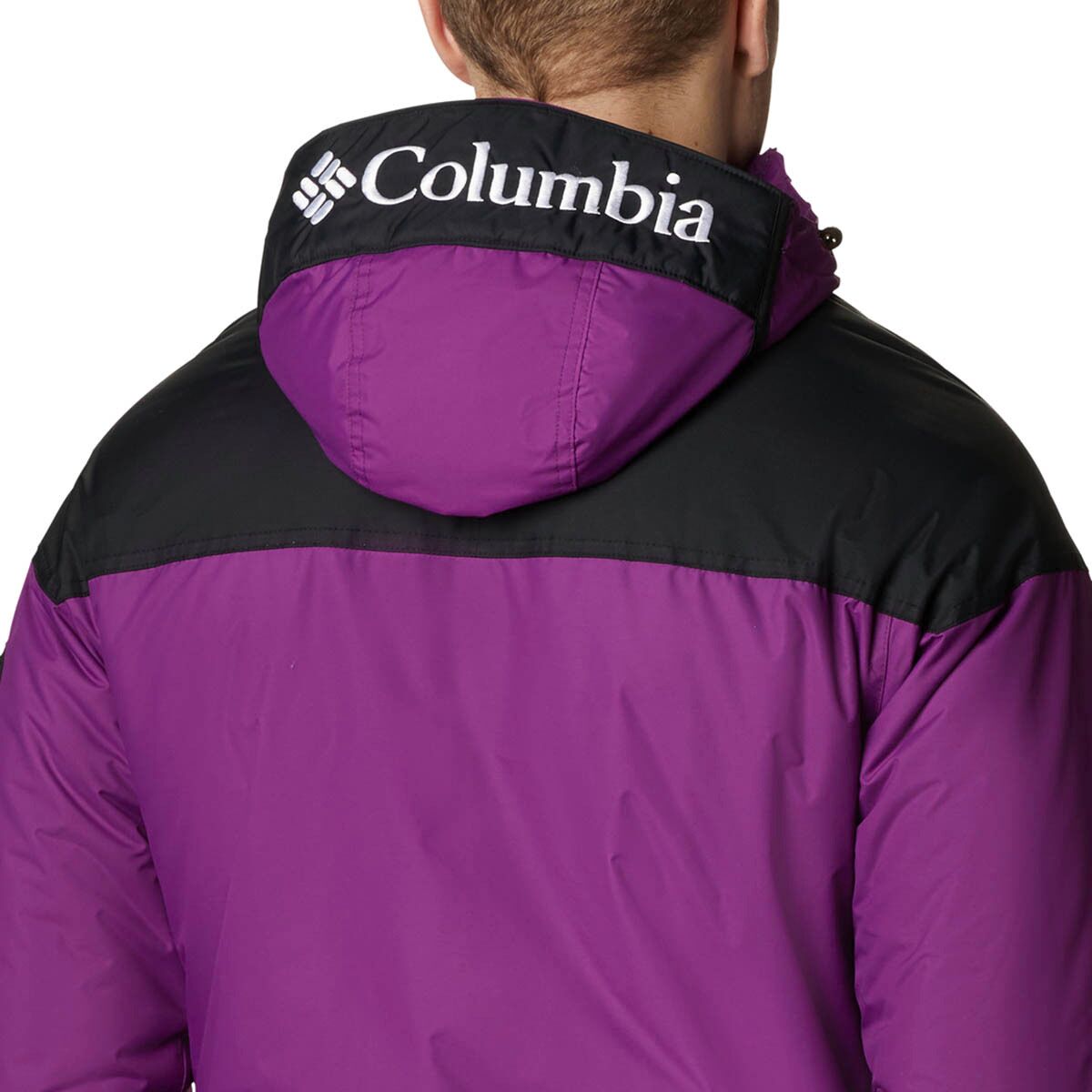 columbia challenger pullover windbreaker in pink