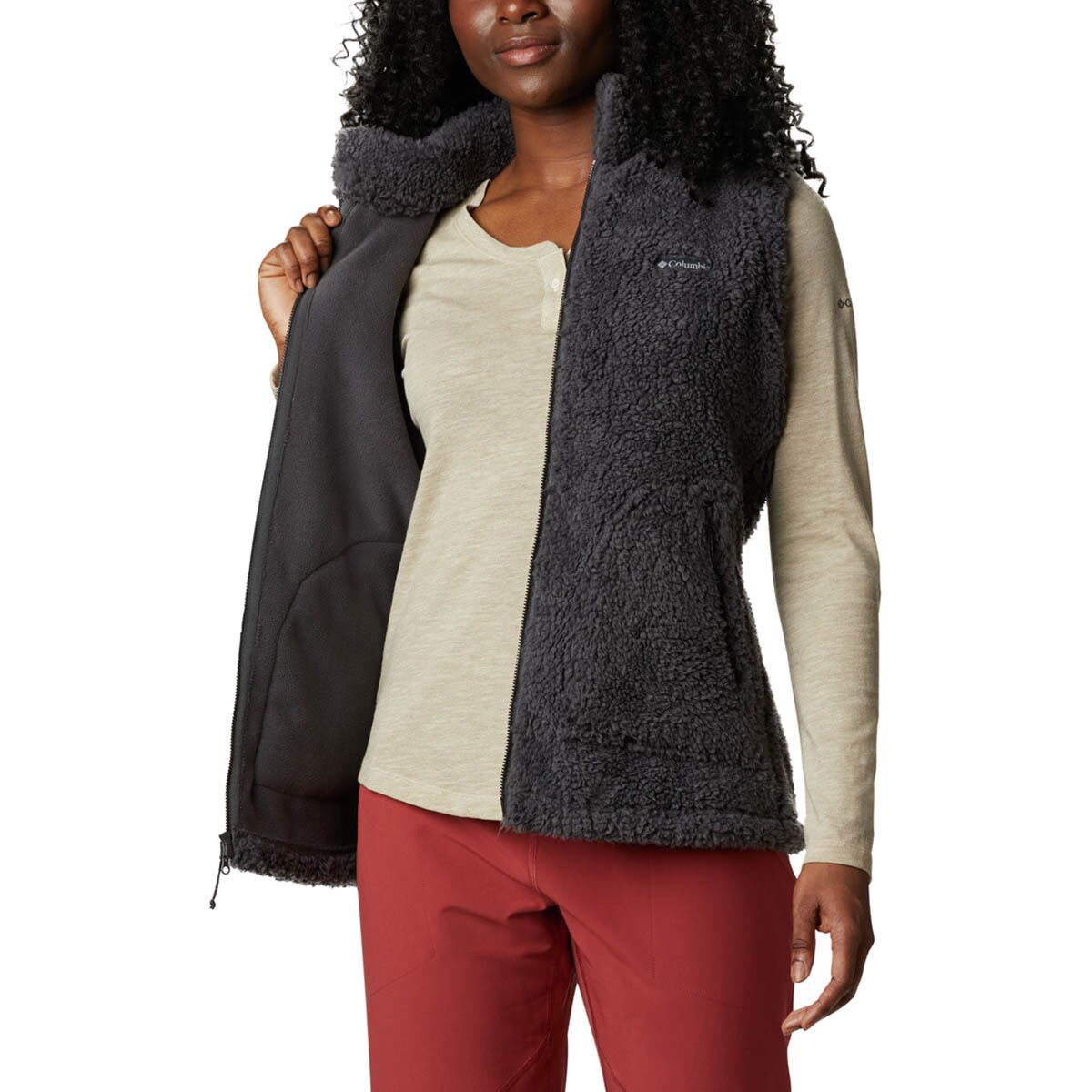 columbia women's sherpa vest