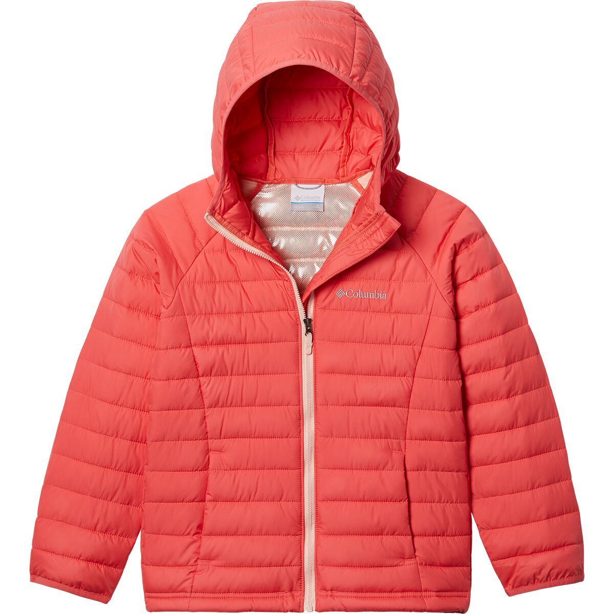 Columbia Powder Lite Insulated Hooded Jacket - Girls' Blush Pink, XL