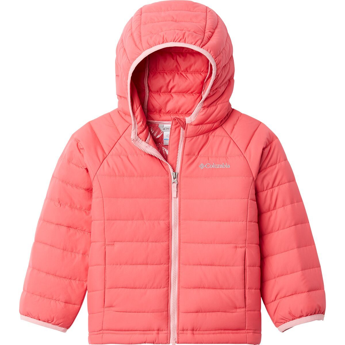 Columbia Powder Lite Insulated Hooded Jacket - Girls' Bright Geranium, XS