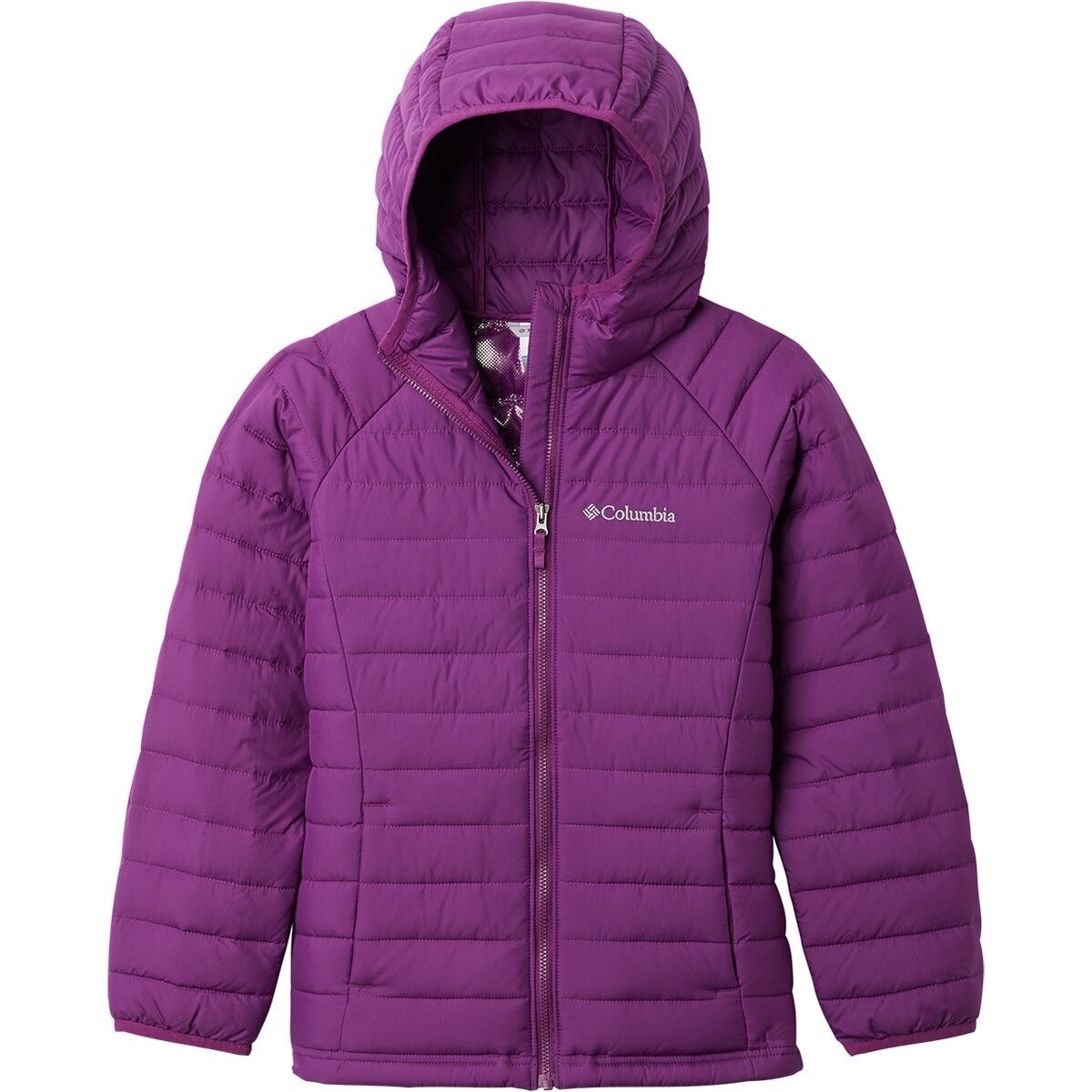 Columbia Powder Lite Insulated Hooded Jacket - Girls' Plum, XL