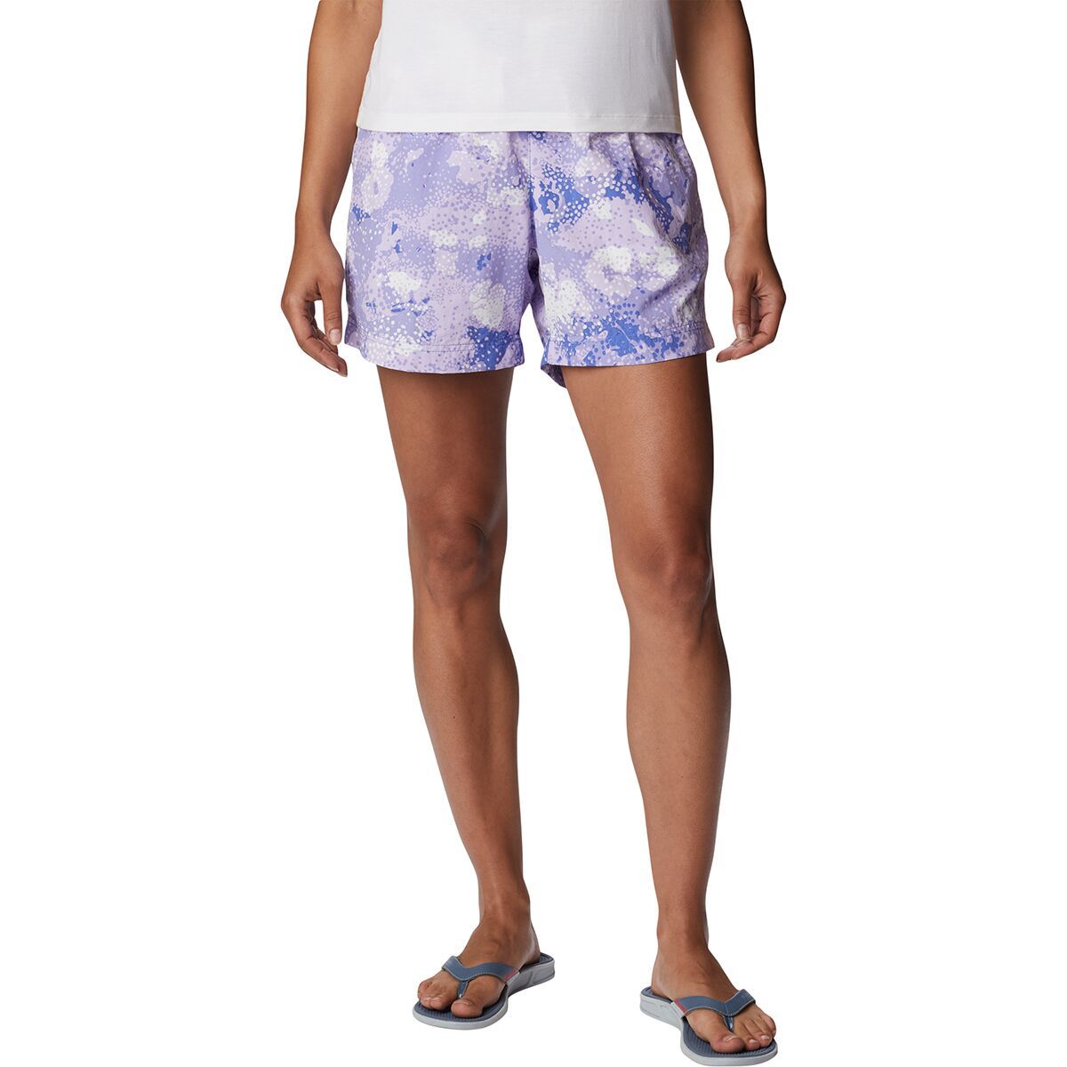 Columbia Super Backcast Water Short - Women's Violet Sea Foam Floral, M