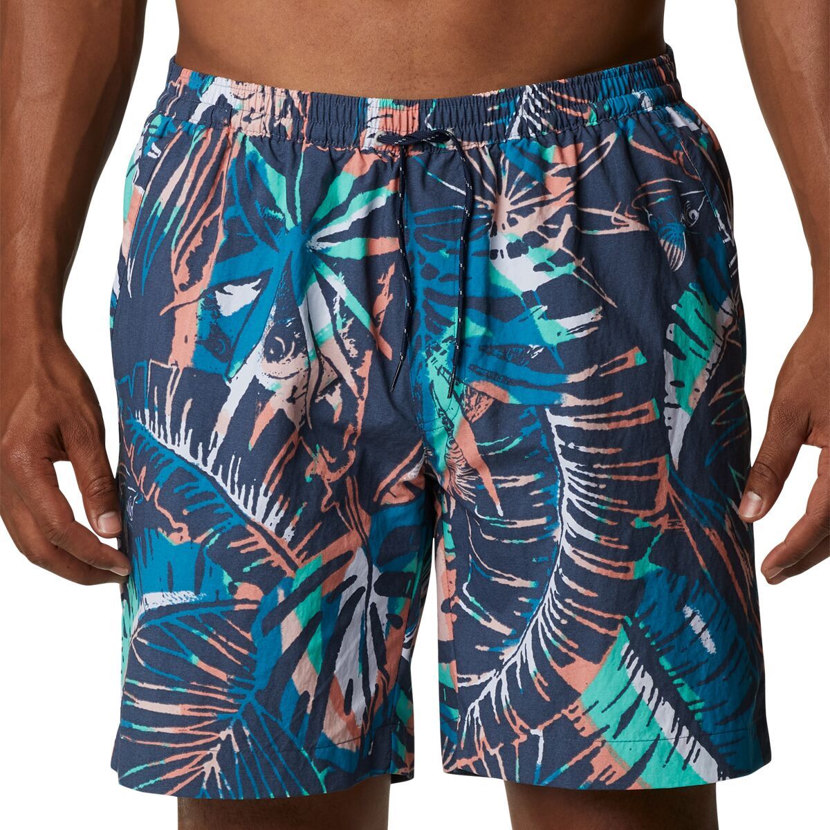 Columbia Summerdry 6in Short - Men's Dark Mountain King Palm Multi, S