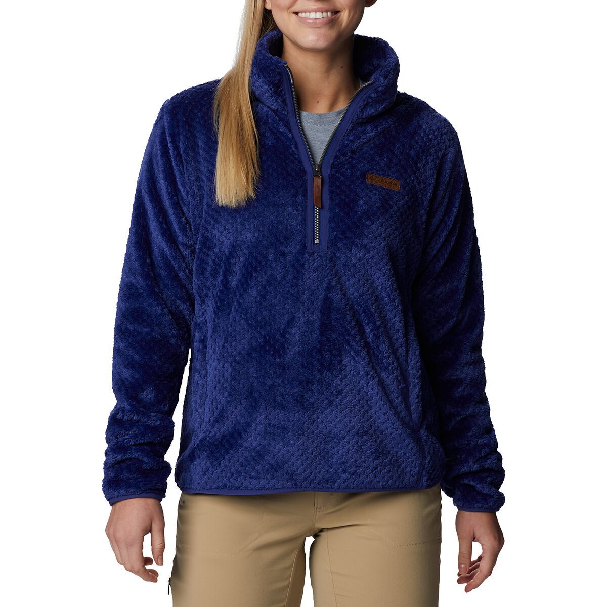 Columbia Fire Side Sherpa 1/4-Zip Pullover - Women's Dark Sapphire, XXL