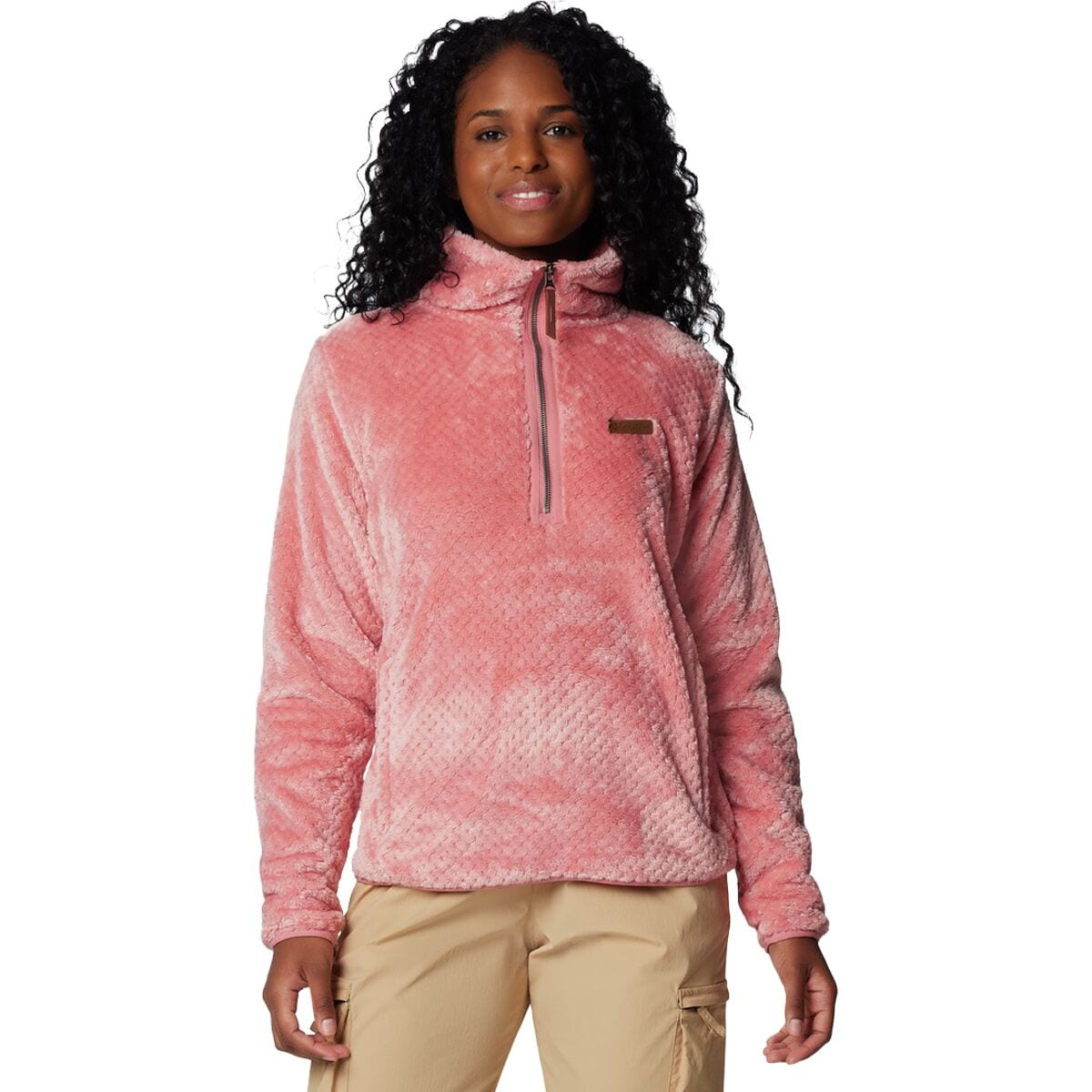 Image of Columbia Fire Side Sherpa 1/4-Zip Pullover - Women's Pink Agave, L