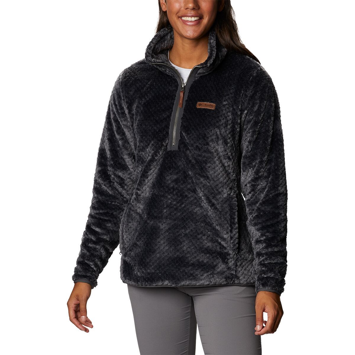 Columbia Fire Side Sherpa 1/4-Zip Pullover - Women's Shark, XS