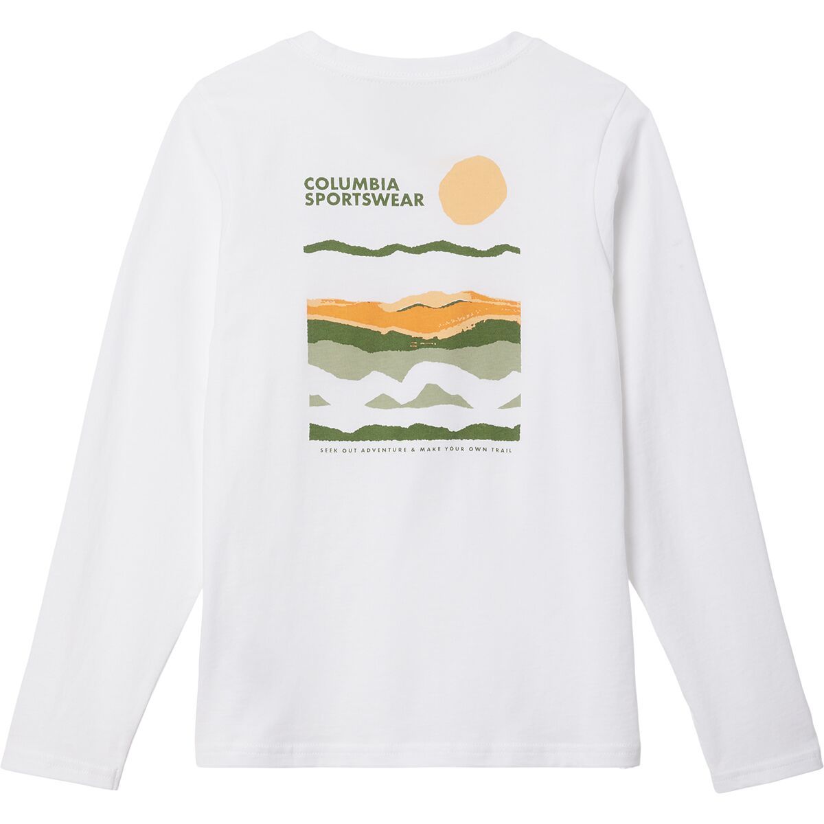 Columbia Dobson Pass Long-Sleeve Graphic T-Shirt - Kids' White/Torn Sunscape, XXS
