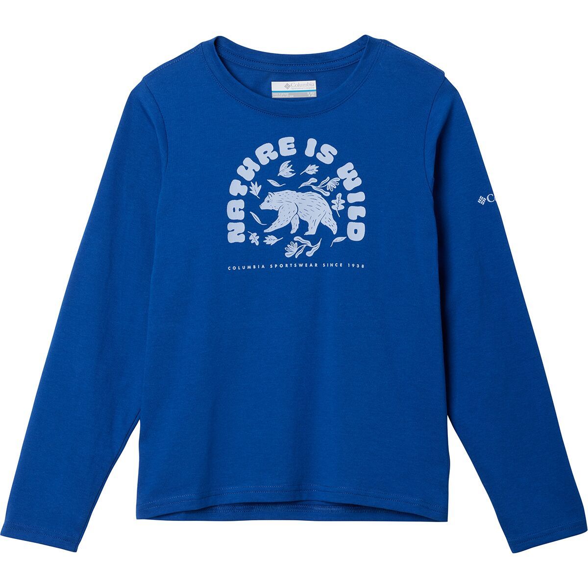 Columbia Dobson Pass Long-Sleeve Graphic T-Shirt - Toddlers' Mountain Blue/Fun Forager, 3T